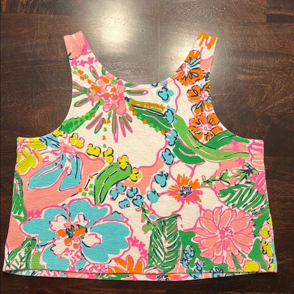 Lilly Pulitzer Girls Multicolor Floral Top, Girls Size XL (14/16) - Picture 7 of 9